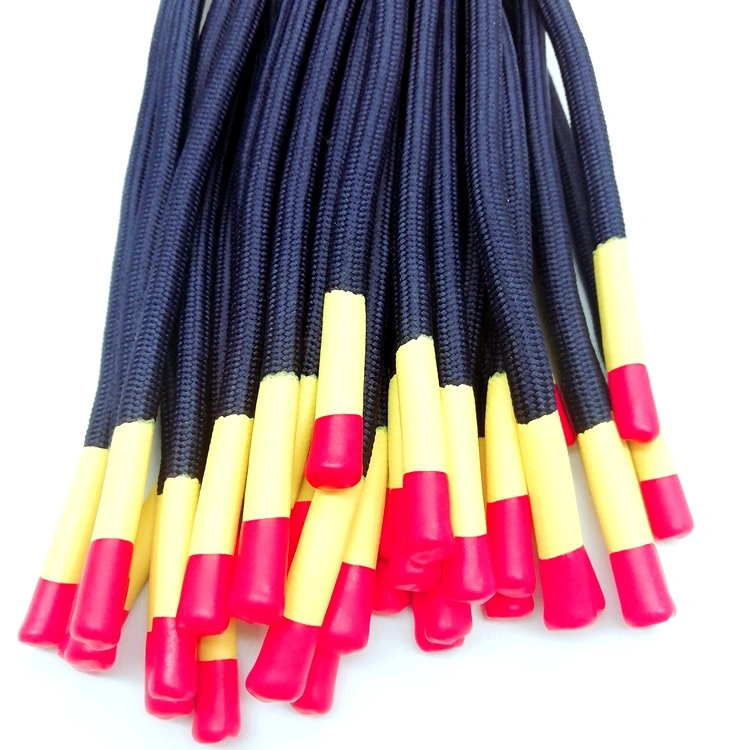 Multi Color Custom Polyester Hoodie Laces Drawcord Round String Drawcords with Silicone Dipped End Drawcord Tips Suppliers