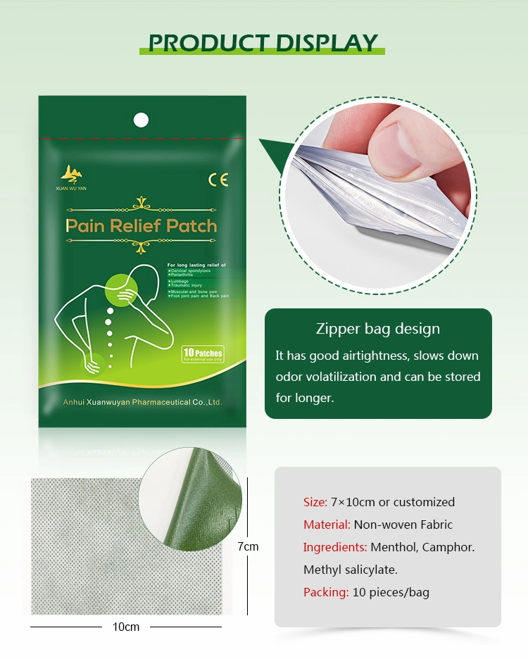 Basic Customization New Product Disposable Non-Woven Fabric Pain Relief Patch for Neck
